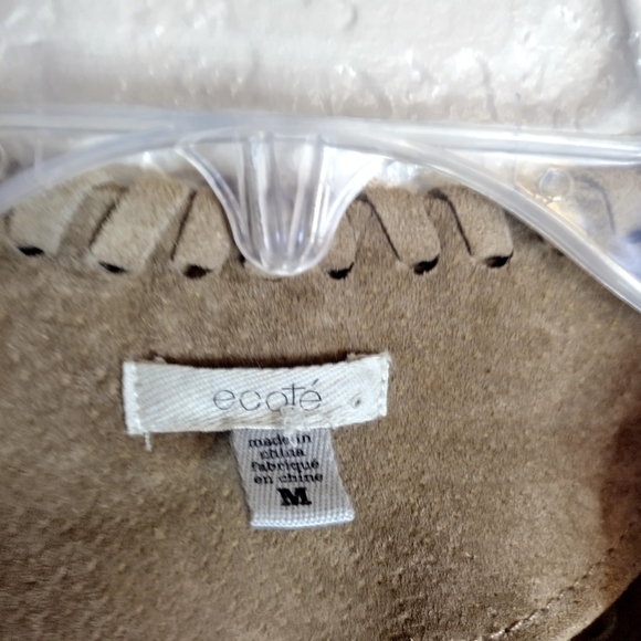 Ecote suede leather festive fringe braids Western cowgirl jacket sz M - Picture 5 of 9